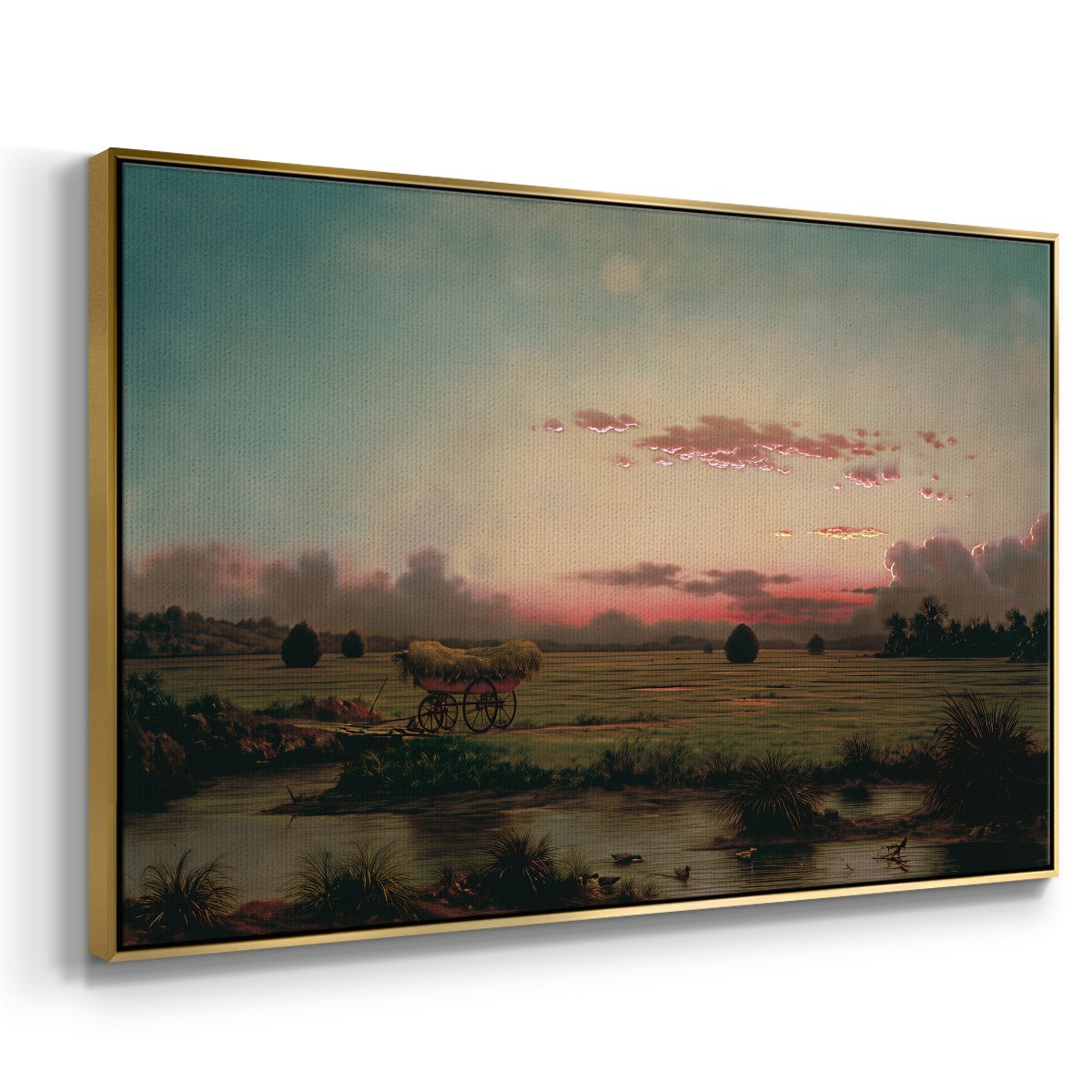 The Marshes at Rhode Island, 1866 - Floater Framed Canvas Print