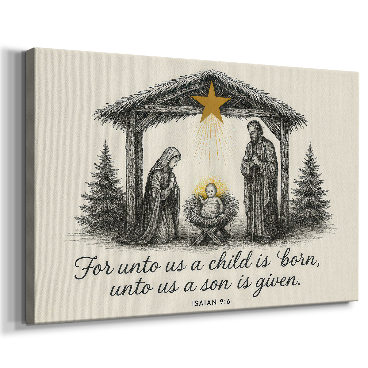 Silver Mistletoe at Twilight - Canvas Art Print