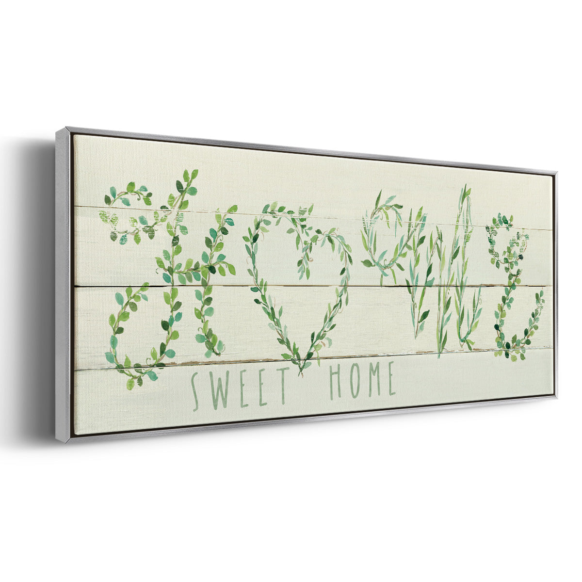 Shiplap Vines Home - Floater Framed Canvas Print