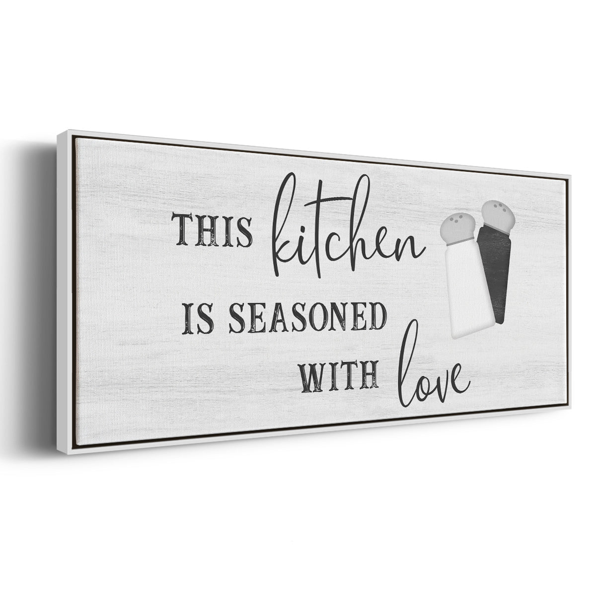 Seasoned with Love - Floater Framed Canvas Print