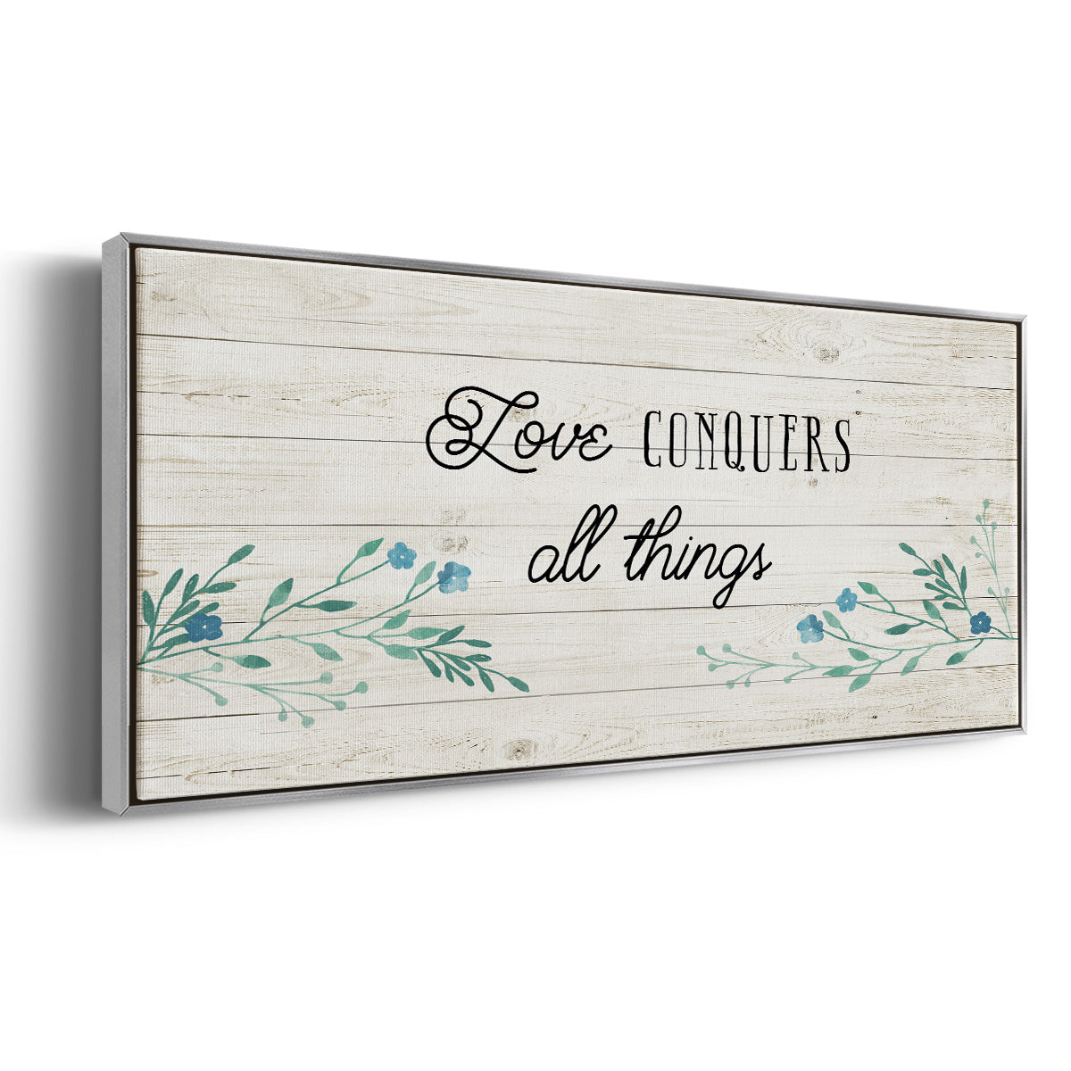 Floral Love - Floater Framed Canvas Print