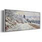 The Road to Vétheuil, Snow Effect, 1879 - Floater Framed Canvas Print