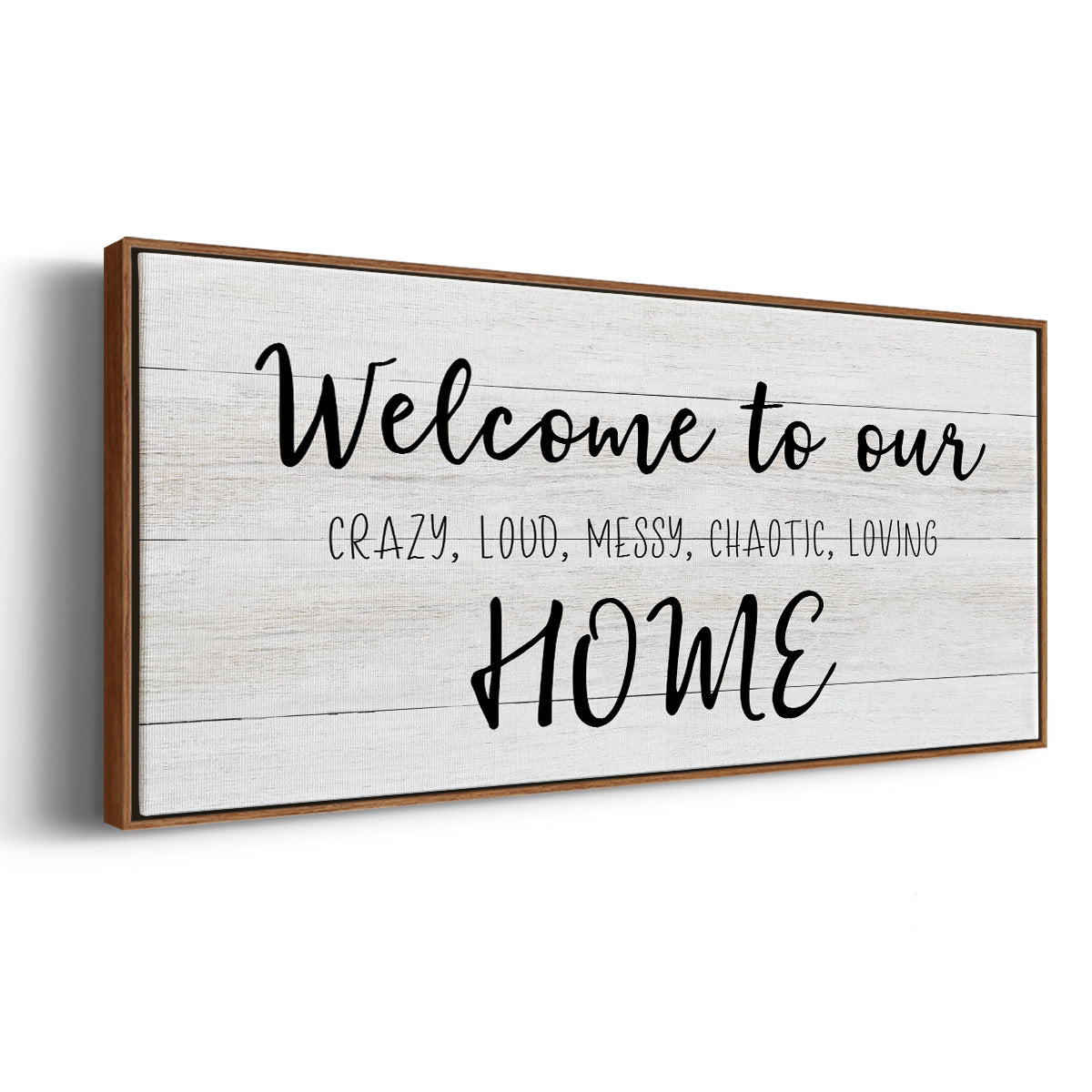 Welcome to Our Home - Floater Framed Canvas Print