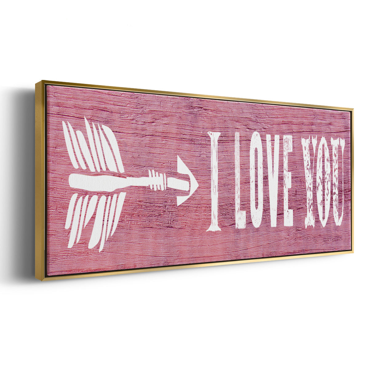 I Love You - Floater Framed Canvas Print
