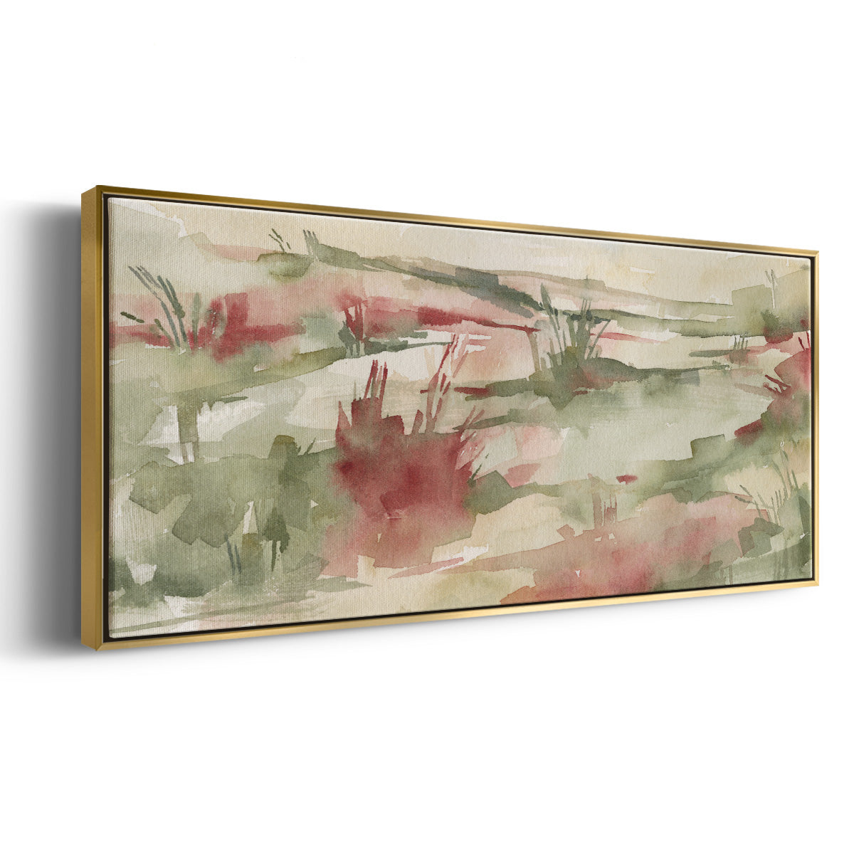 Rust Grasslands II - Floater Framed Canvas Print