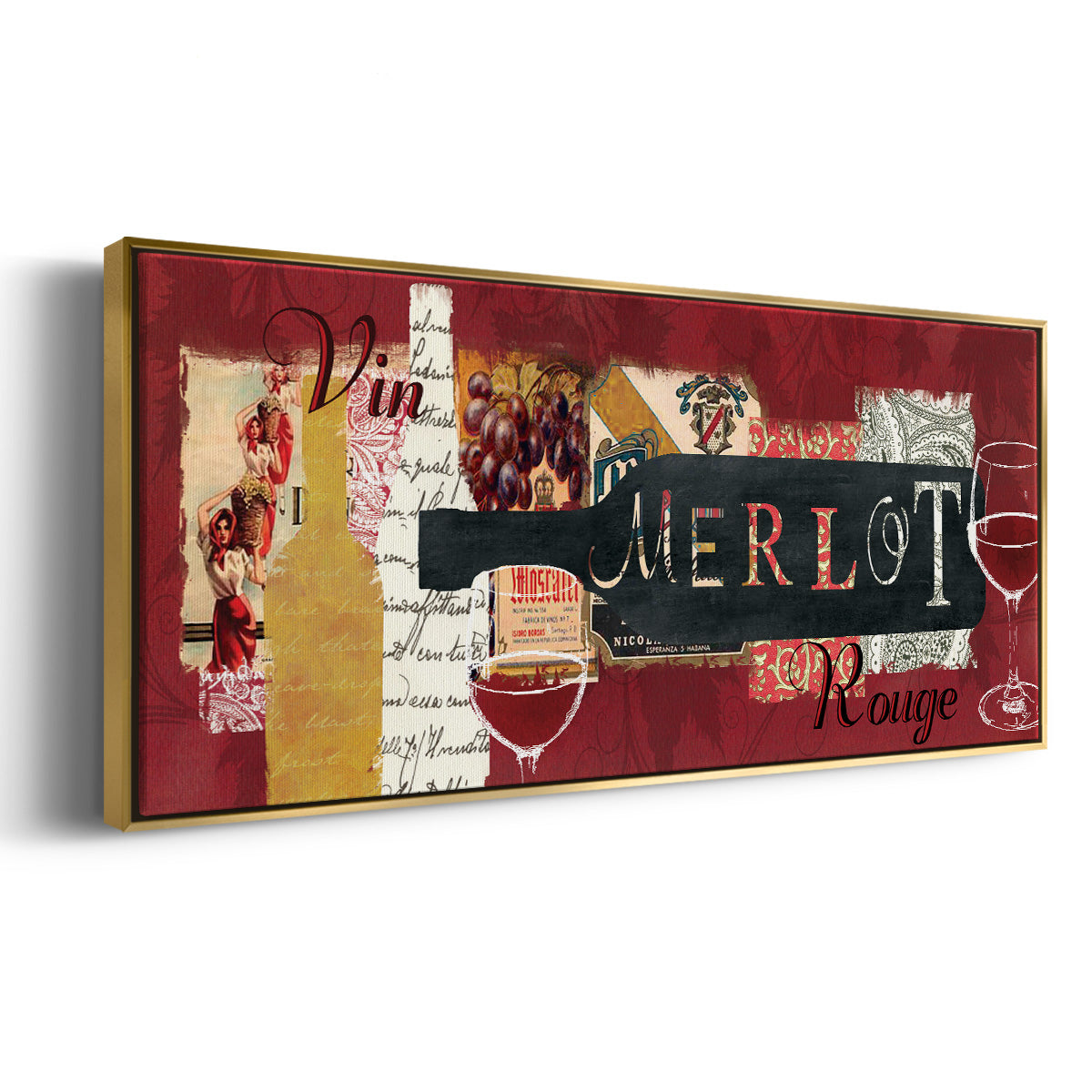 Merlot - Floater Framed Canvas Print