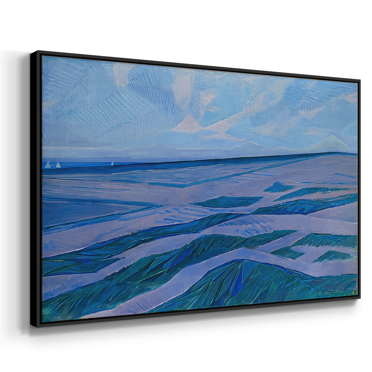 Dune Landscape, 1911 - Floater Framed Canvas Print