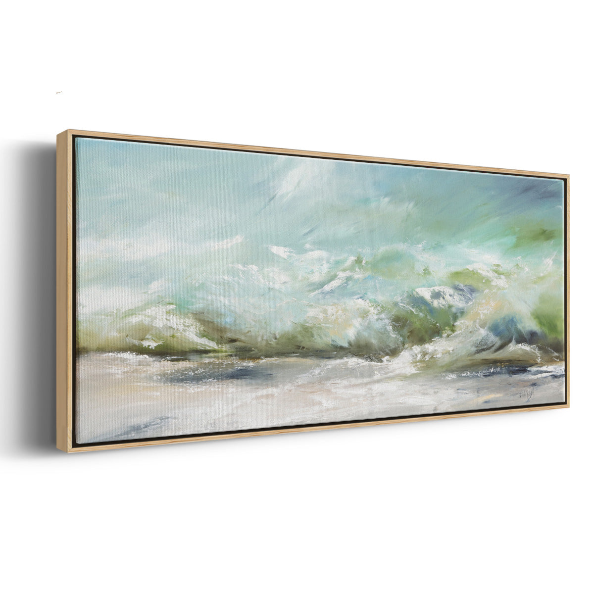 Dancing on the Waves - Floater Framed Canvas Print