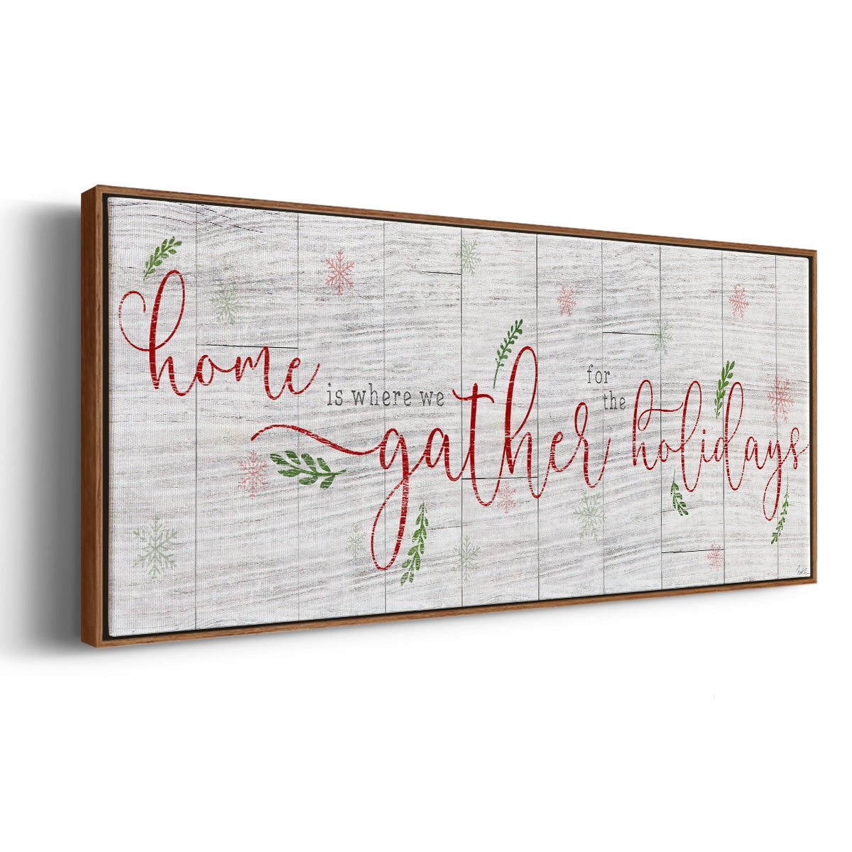 Holidays Gather - Floater Framed Canvas Print