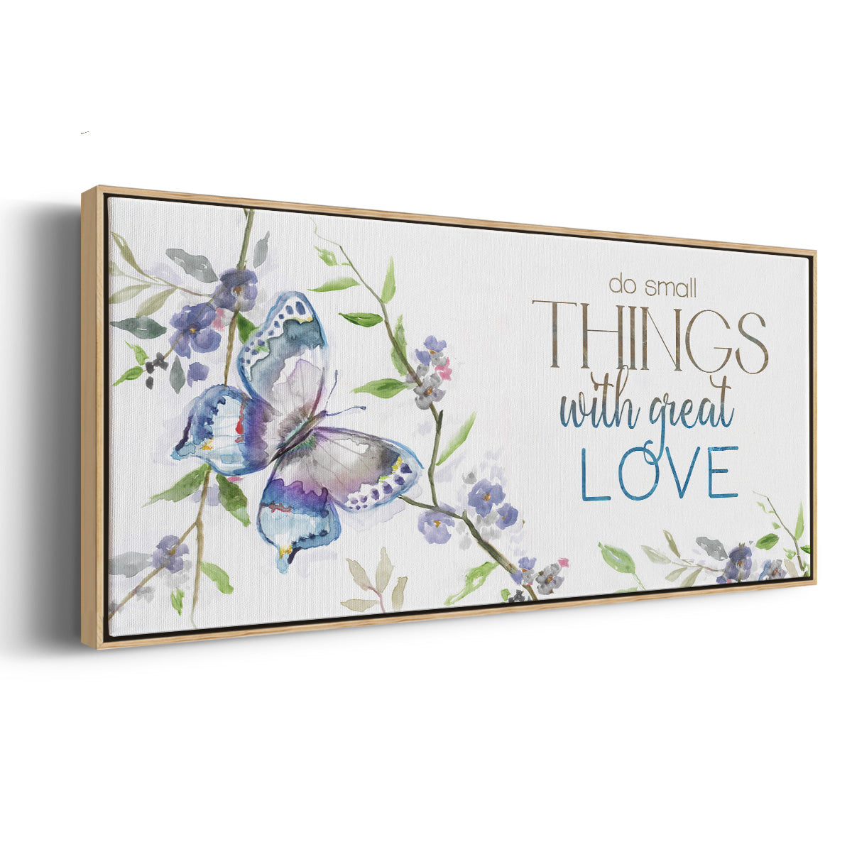 Small Things, Great Love - Floater Framed Canvas Print