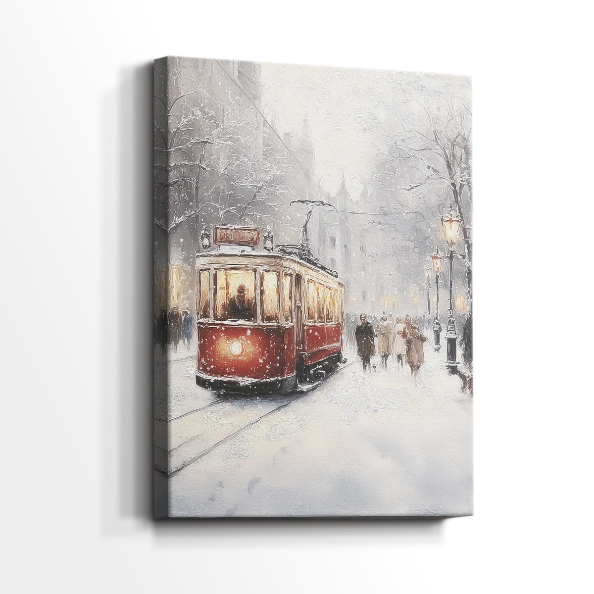 Snowwhite Lantern at Twilight - Canvas Art Print