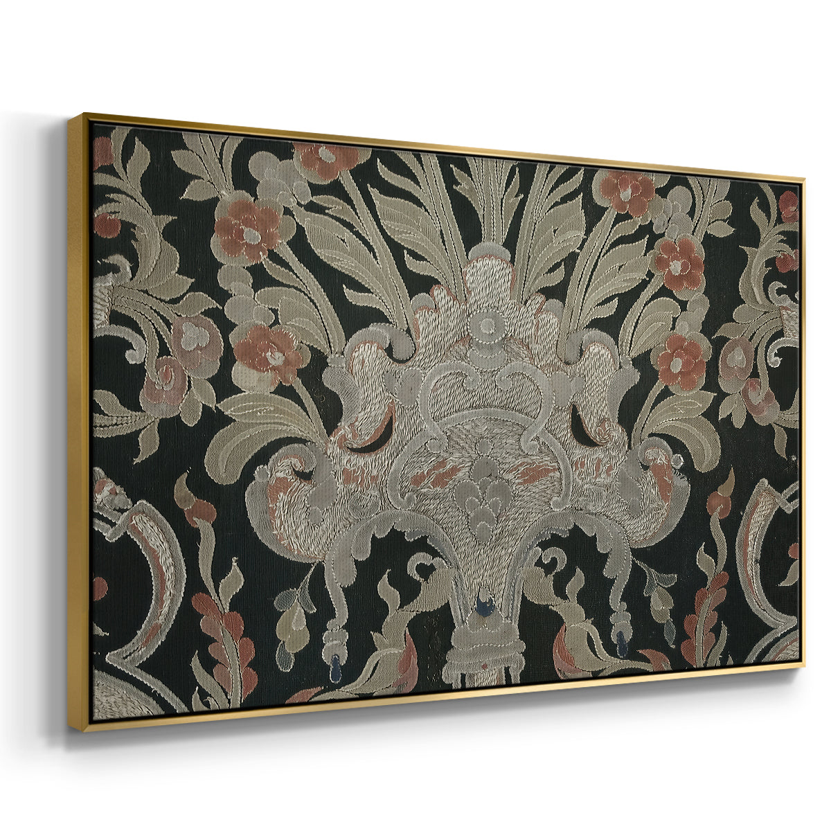 Hanging (Printed Textile), c. 18th Century - Floater Framed Canvas Print