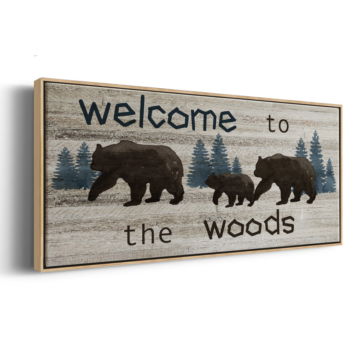 Bears Welcome - Floater Framed Canvas Print