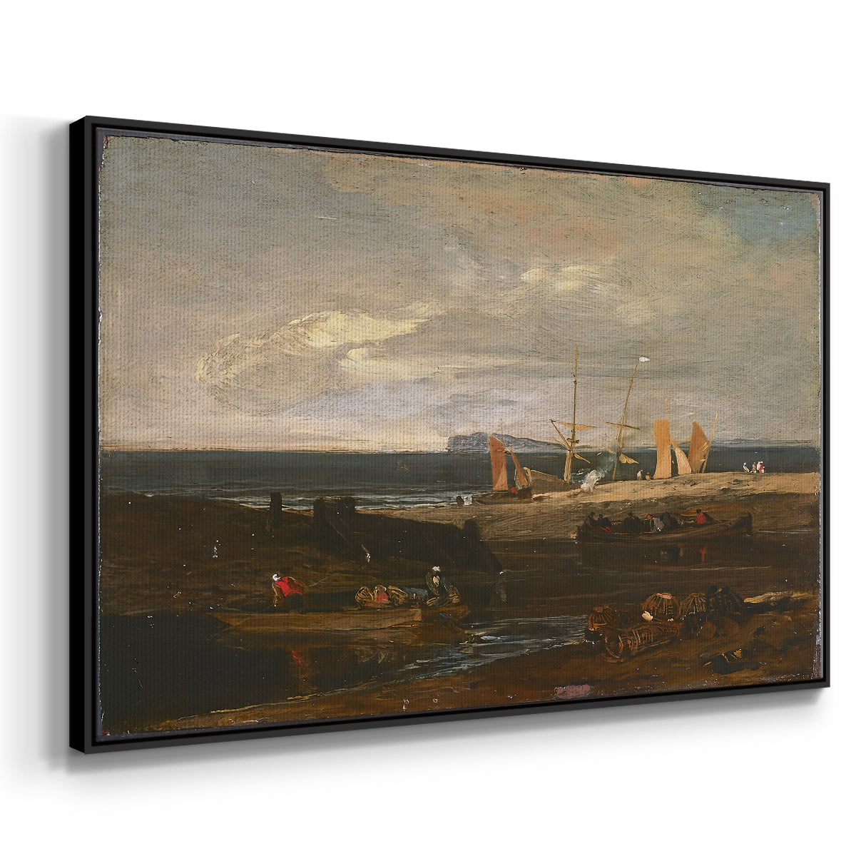 A Scene on the English Coast, c. 1798 - Floater Framed Canvas Print