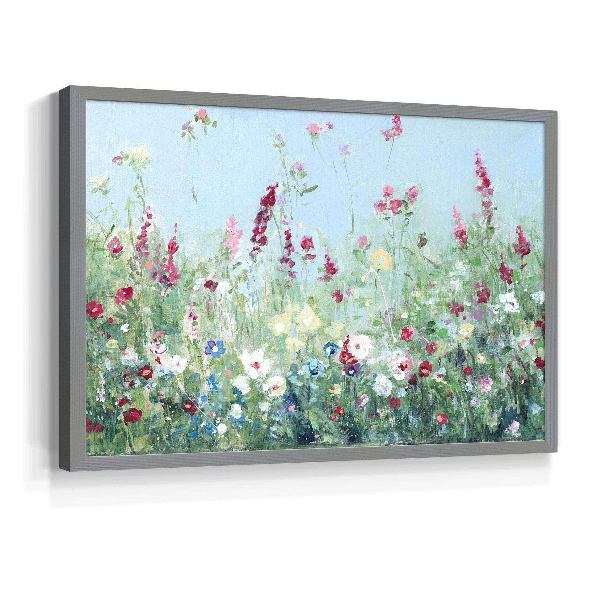 44433,wildflower,painting,landscape,meadow,flowers,nature,floral,tranquility,blue sky,colorful blooms,spring,artwork,garden,close-up,day scene,brush strokes,natural beauty,environment,botanical,flora,creative,serene,beauty,home decor,contemporary,visual art,scenic,summer,color palette,vivid,natural light,scenic view,inspiration,art gallery,elegant,Re-stickable,Plants & Flowers