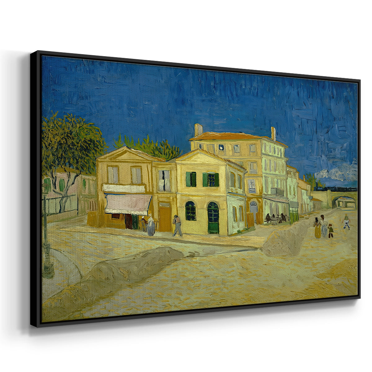 The Yellow House (The Street), 1888 - Floater Framed Canvas Print