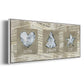Burlap Music Ornaments - Floater Framed Canvas Print