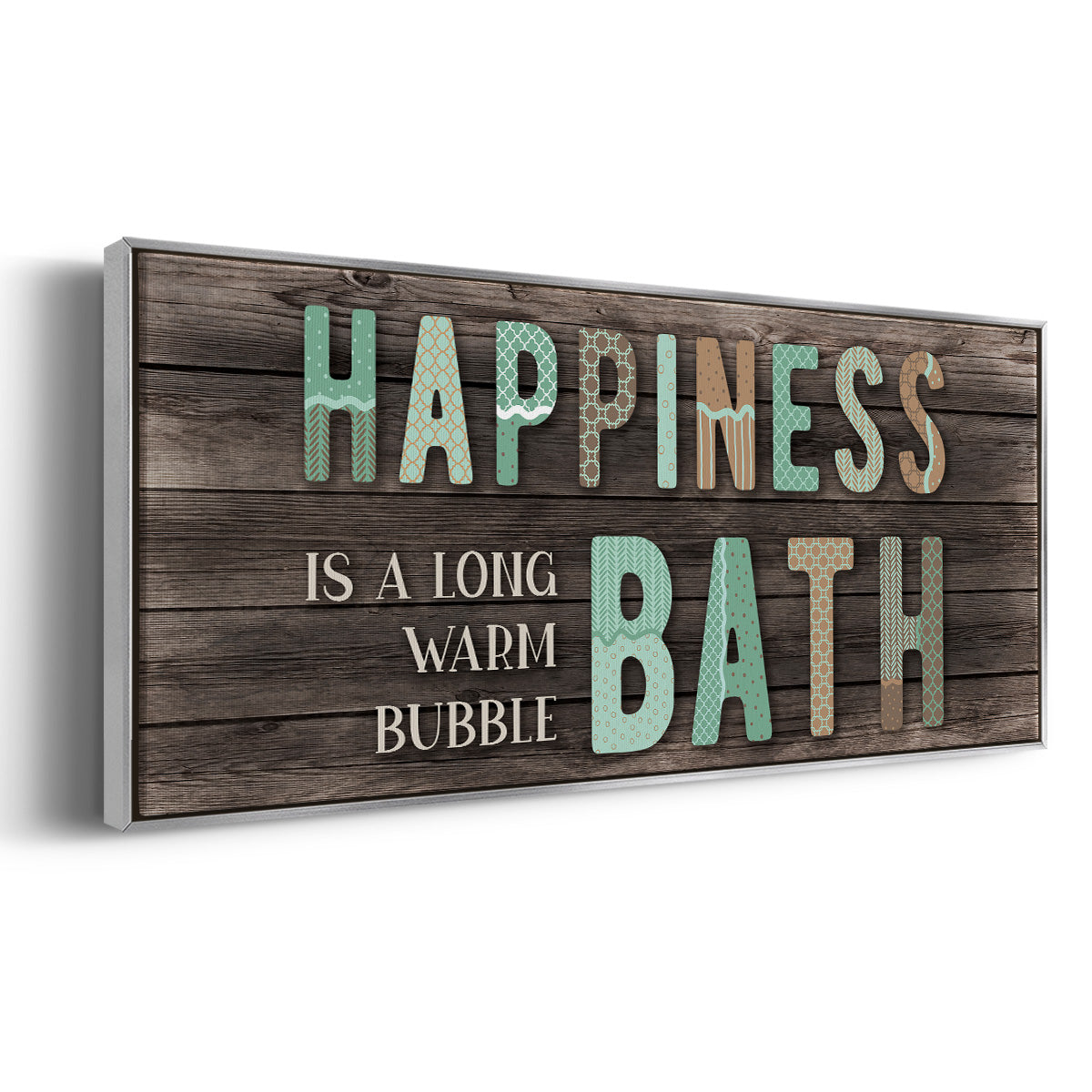 Happiness Bath - Floater Framed Canvas Print