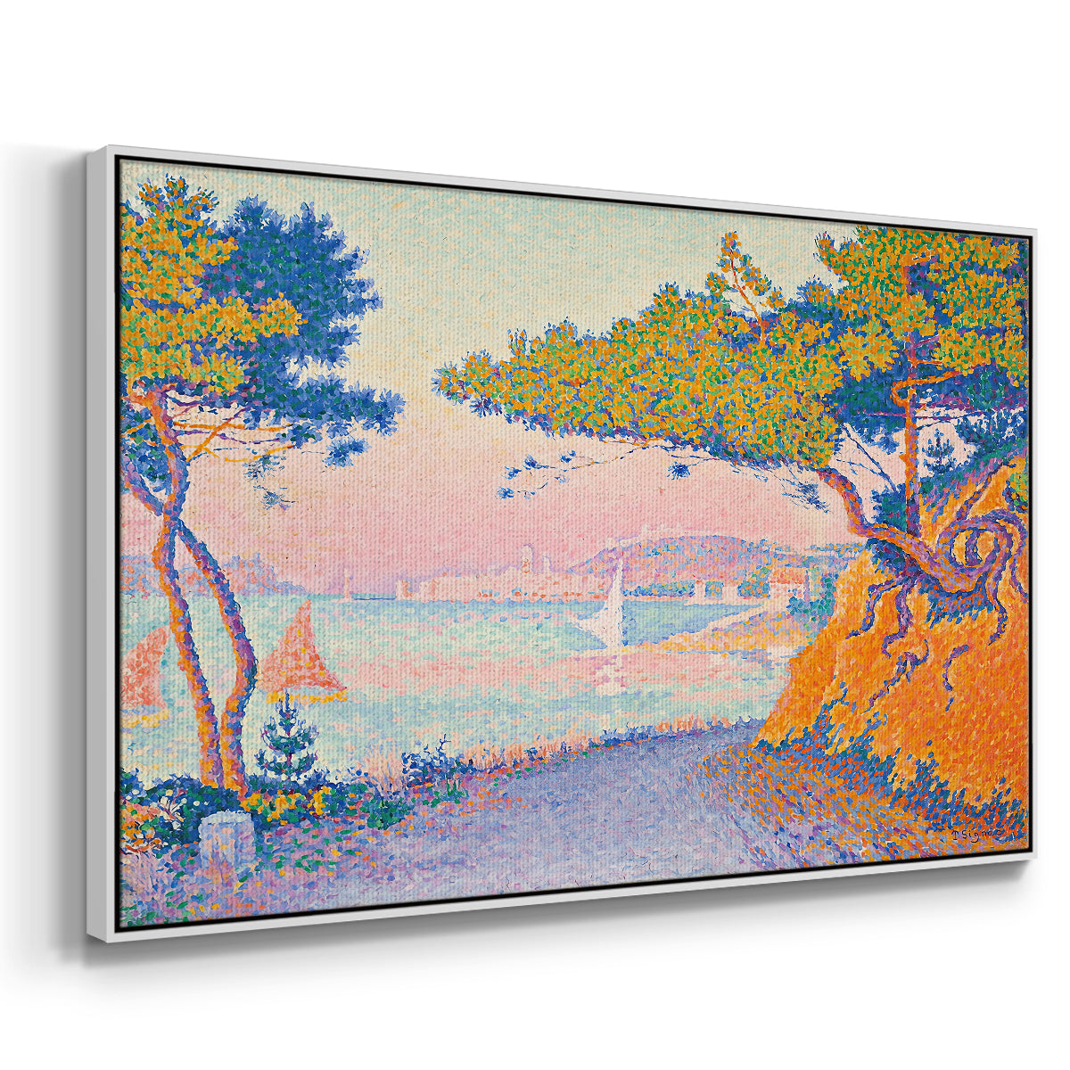Golfe Juan, 1896 - Floater Framed Canvas Print