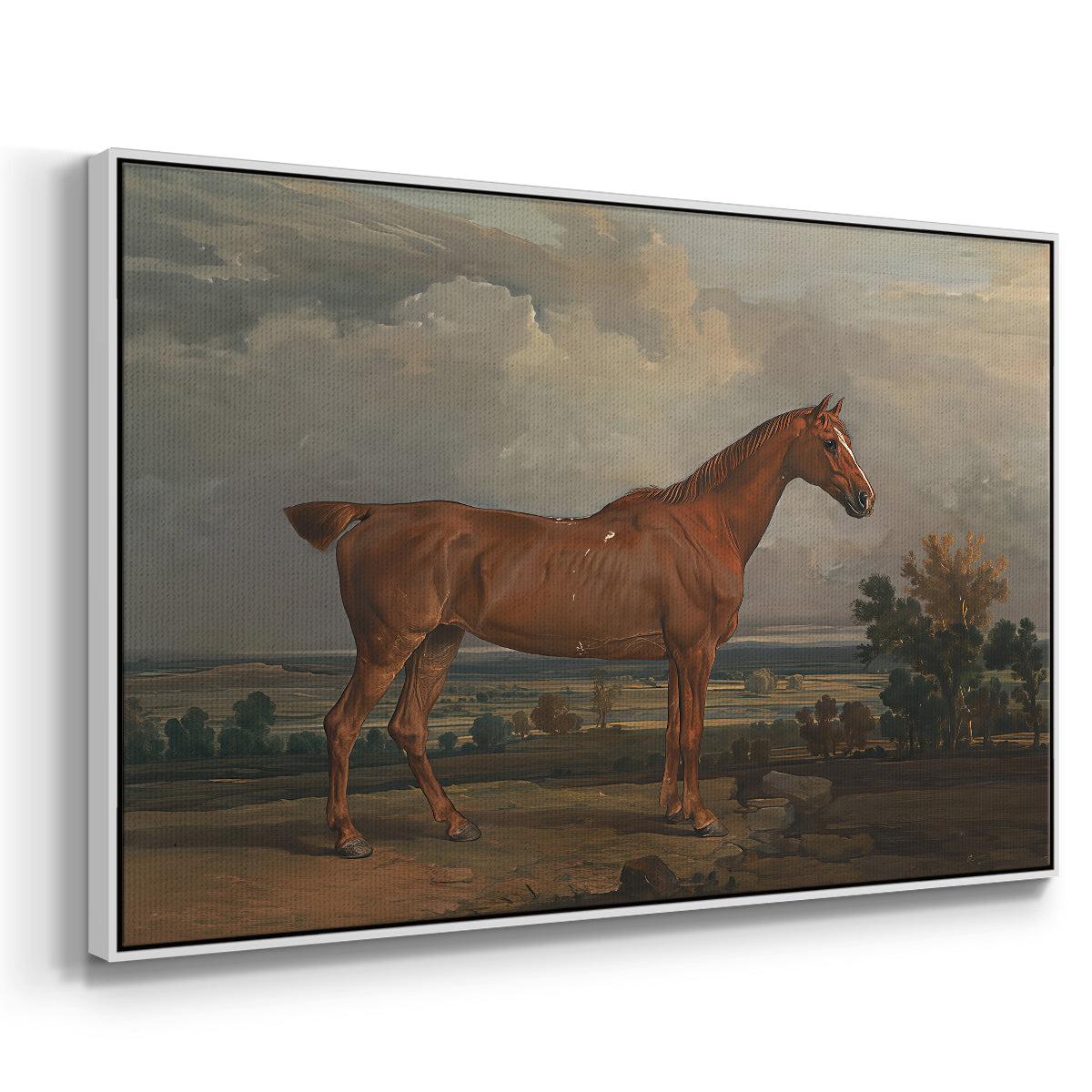 Hunter in a Landscape, 1810 - Floater Framed Canvas Print