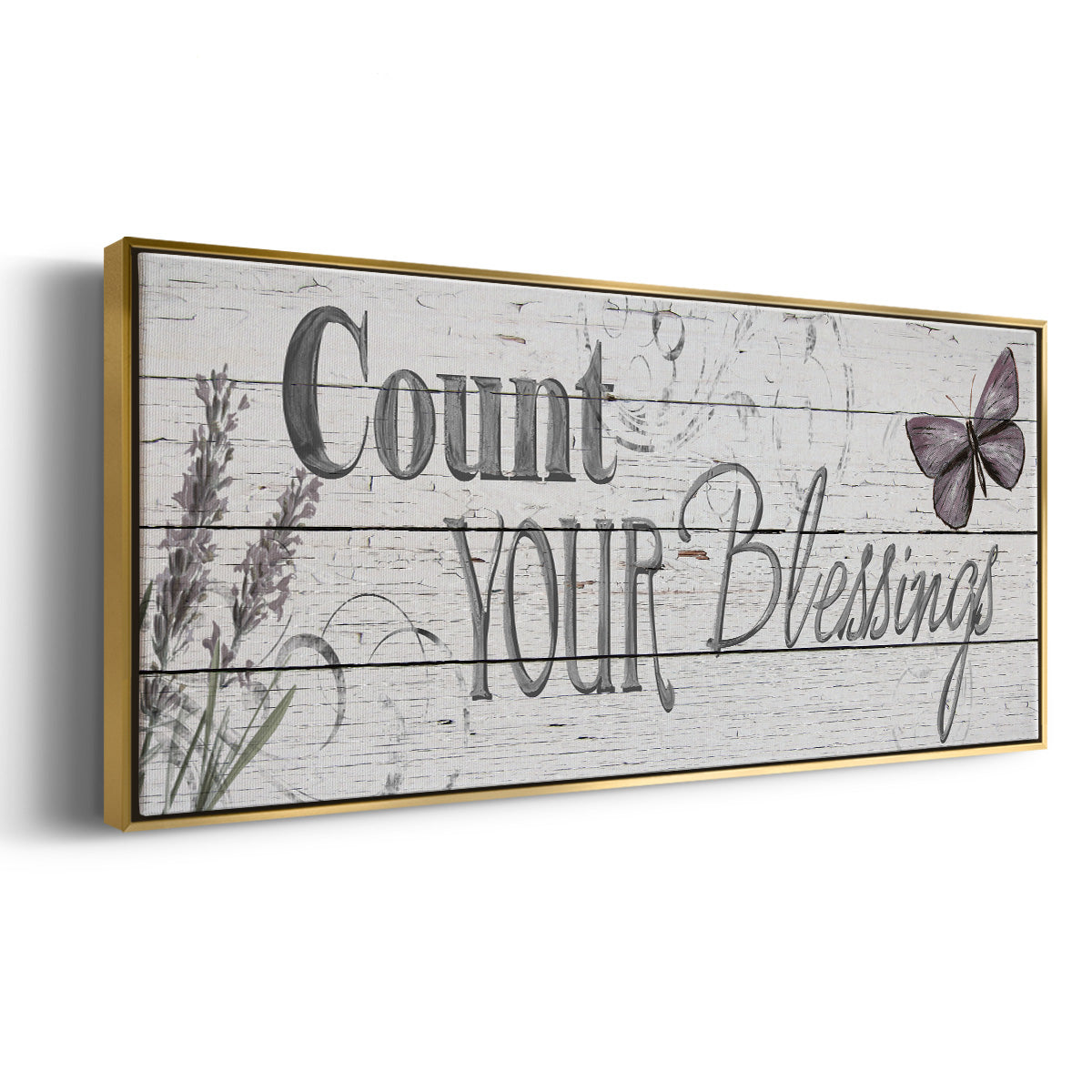 Count Your Blessings - Floater Framed Canvas Print