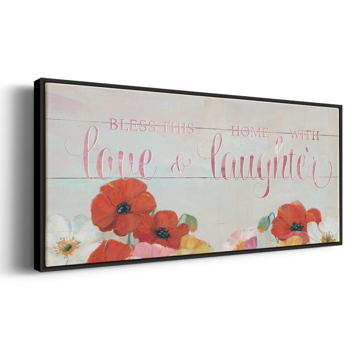 Bless this Home - Floater Framed Canvas Print