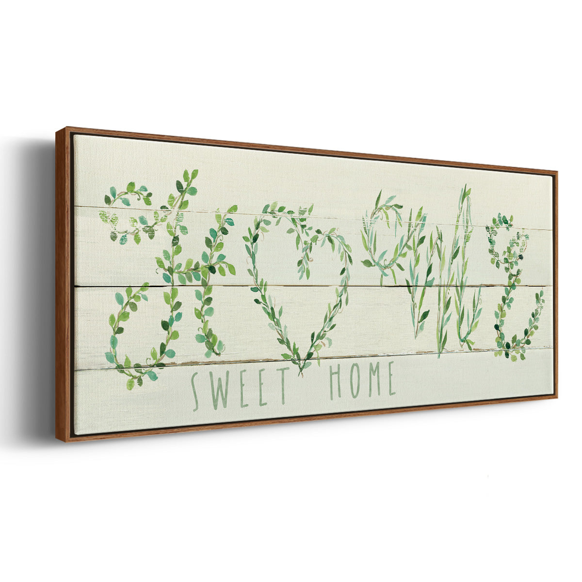 Shiplap Vines Home - Floater Framed Canvas Print
