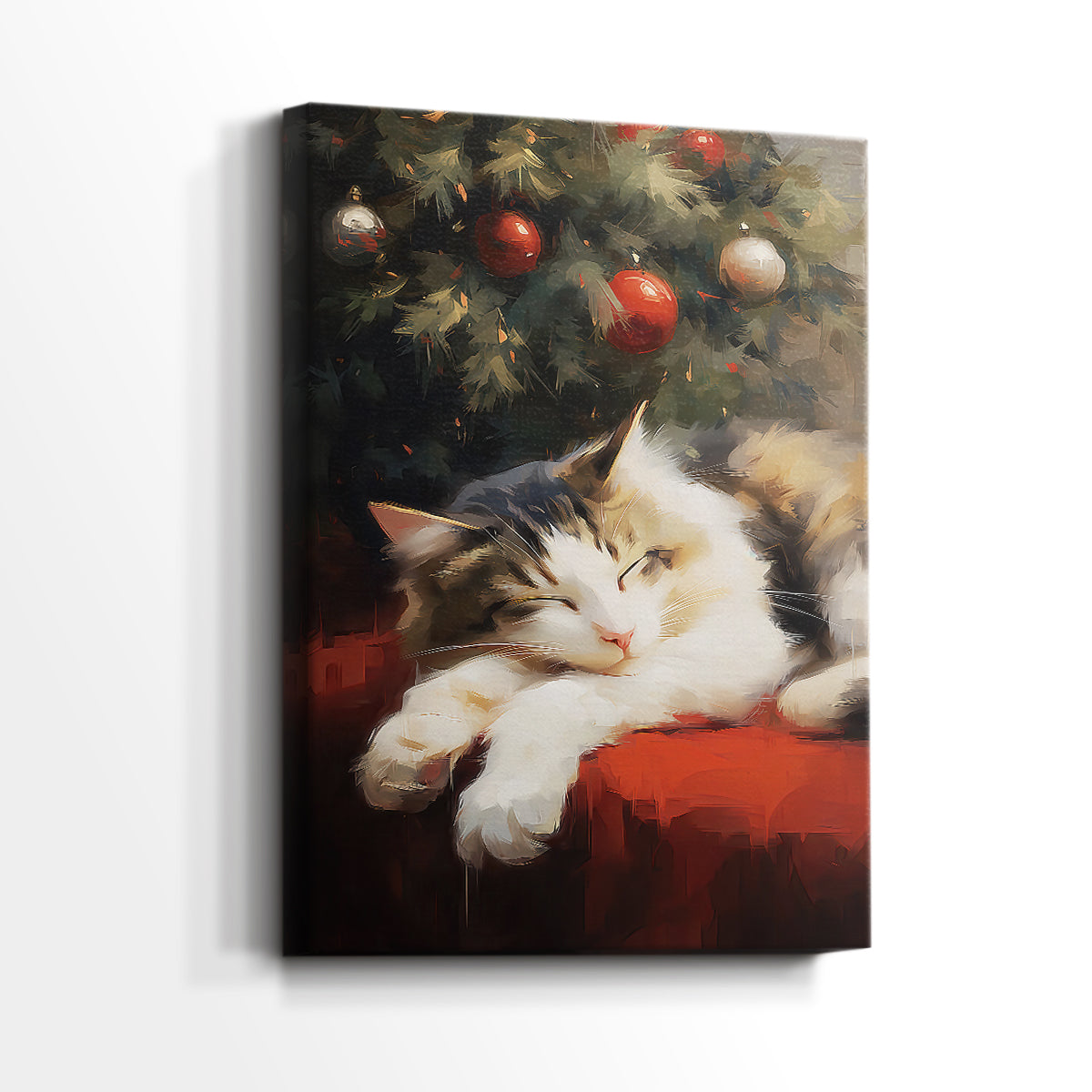 Candlelit Mistletoe Promise - Canvas Art Print