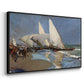 The Beach at Valencia, 1908 - Floater Framed Canvas Print
