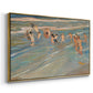 Children Playing on the Beach in Valencia, c. 1908 - Floater Framed Canvas Print