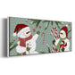 Peppermint Snowman Collection D - Floater Framed Canvas Print