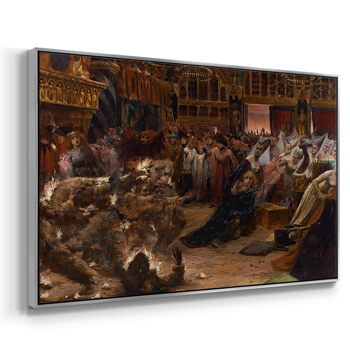 Ball of the Burning Men, 1889 - Floater Framed Canvas Print