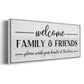 Welcome Family & Friends - Floater Framed Canvas Print