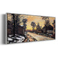 Road at Louveciennes, Melting Snow, Sunset, 1870 - Floater Framed Canvas Print