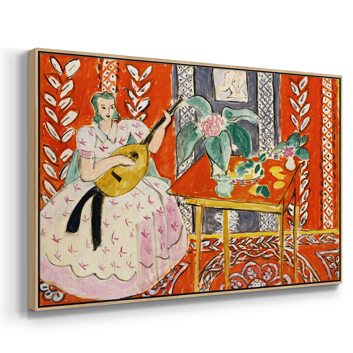The Lute (Le luth), 1943 - Floater Framed Canvas Print
