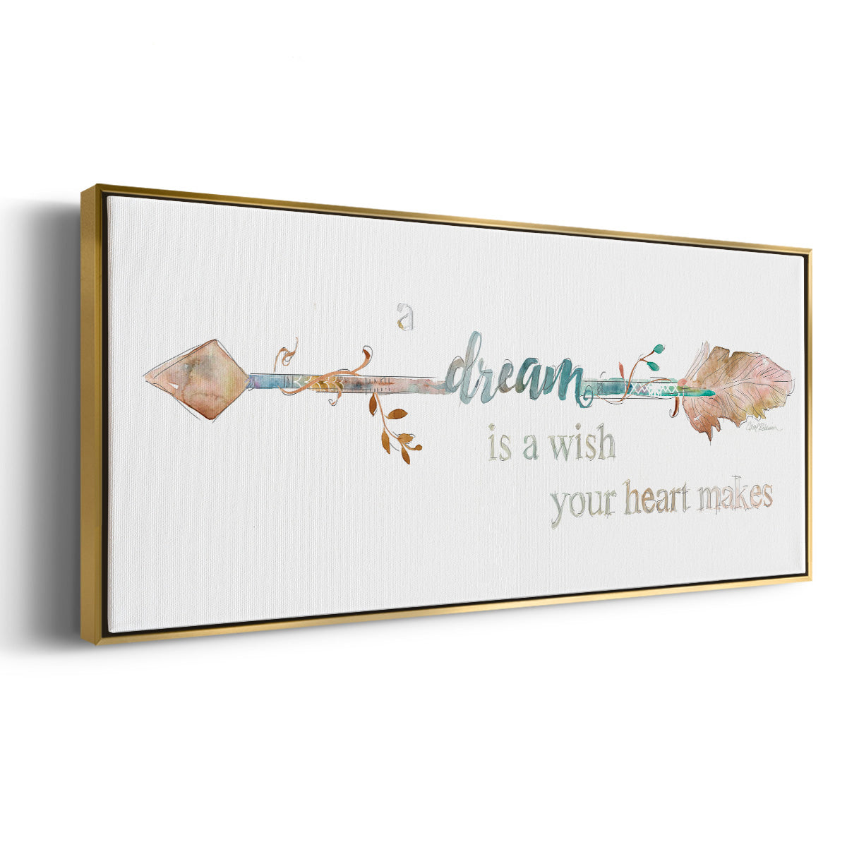 Dream Arrow - Floater Framed Canvas Print