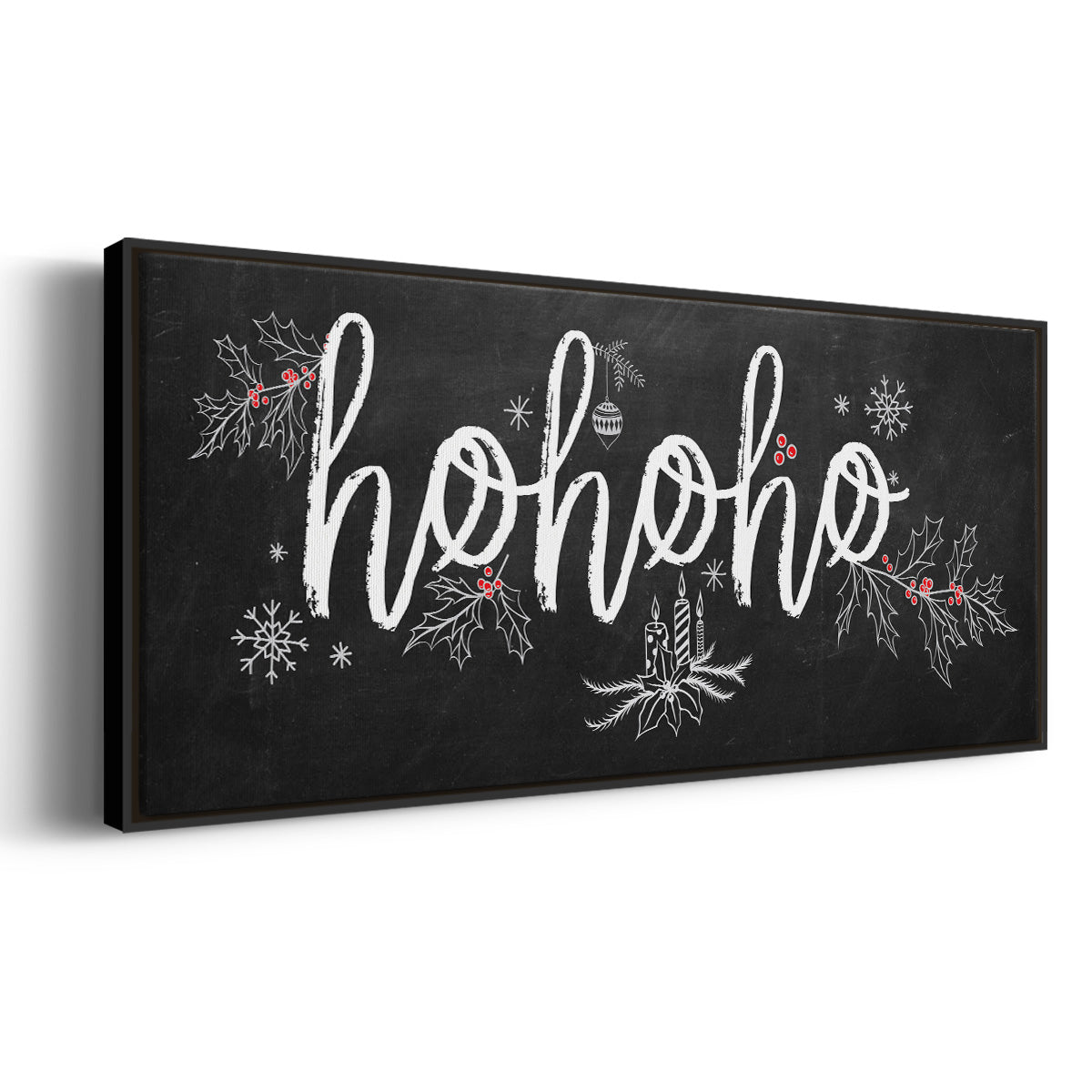 Ho Ho Ho - Floater Framed Canvas Print