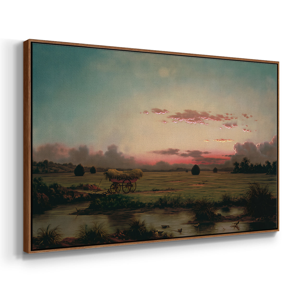 The Marshes at Rhode Island, 1866 - Floater Framed Canvas Print