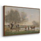 Cows in a Marshy Landscape, c. 1873-1874 - Floater Framed Canvas Print