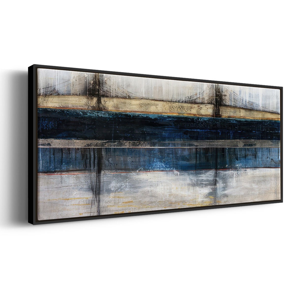 City Blue - Floater Framed Canvas Print