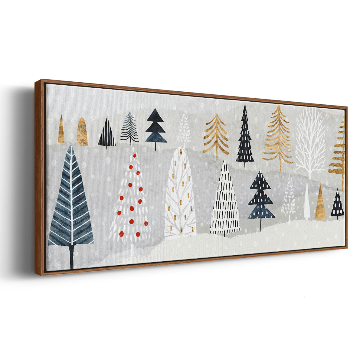 Christmas Chalet Collection D - Floater Framed Canvas Print