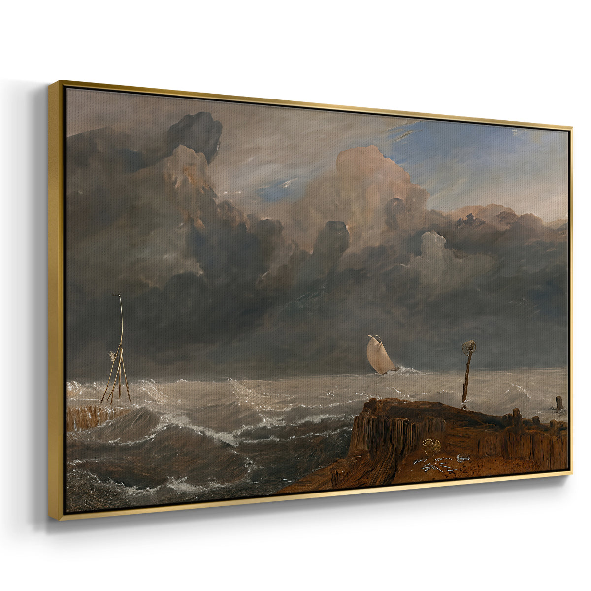 Port Ruysdael, 1827 - Floater Framed Canvas Print