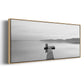 Black & White Water Panel XII - Floater Framed Canvas Print