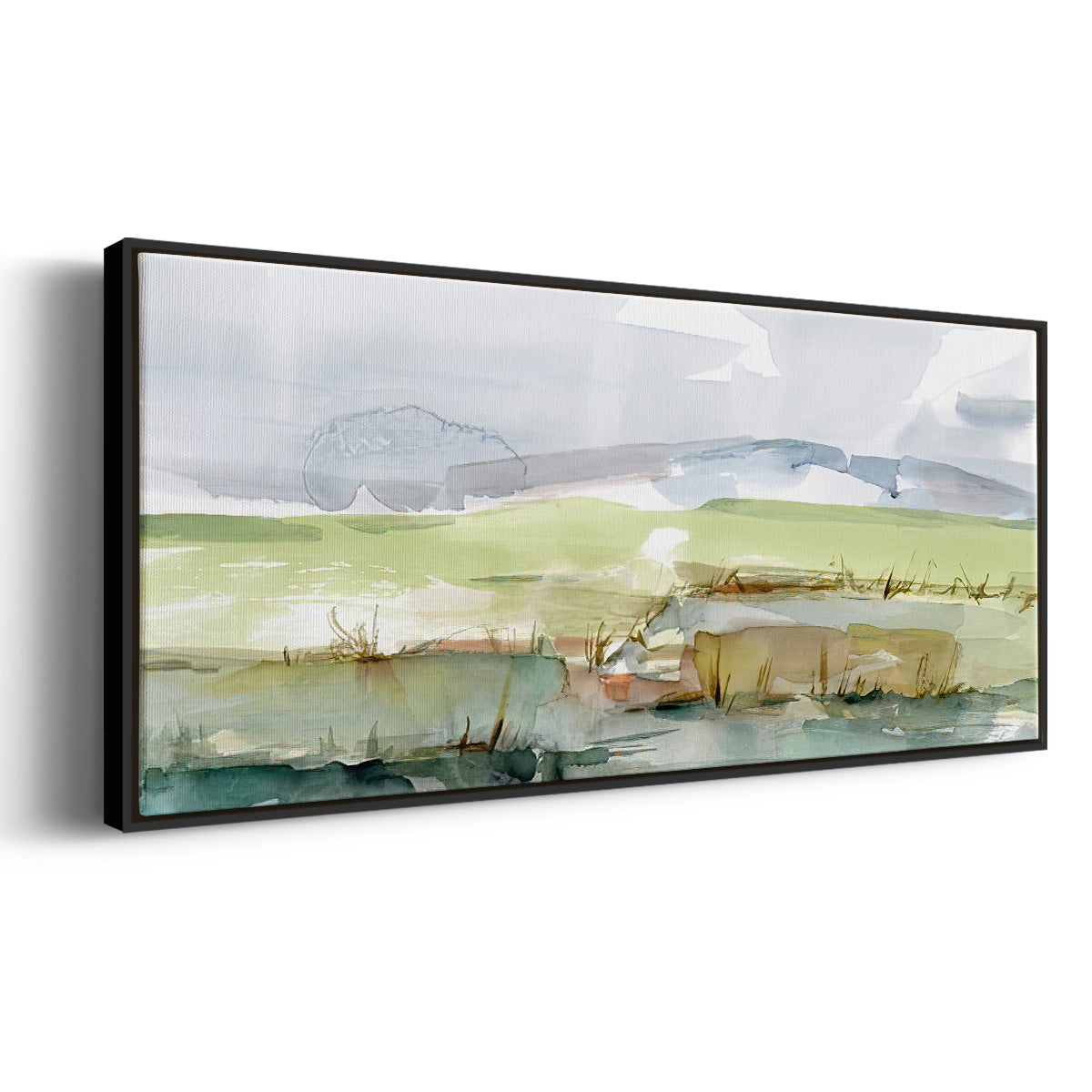 Pastel Inlet I - Floater Framed Canvas Print