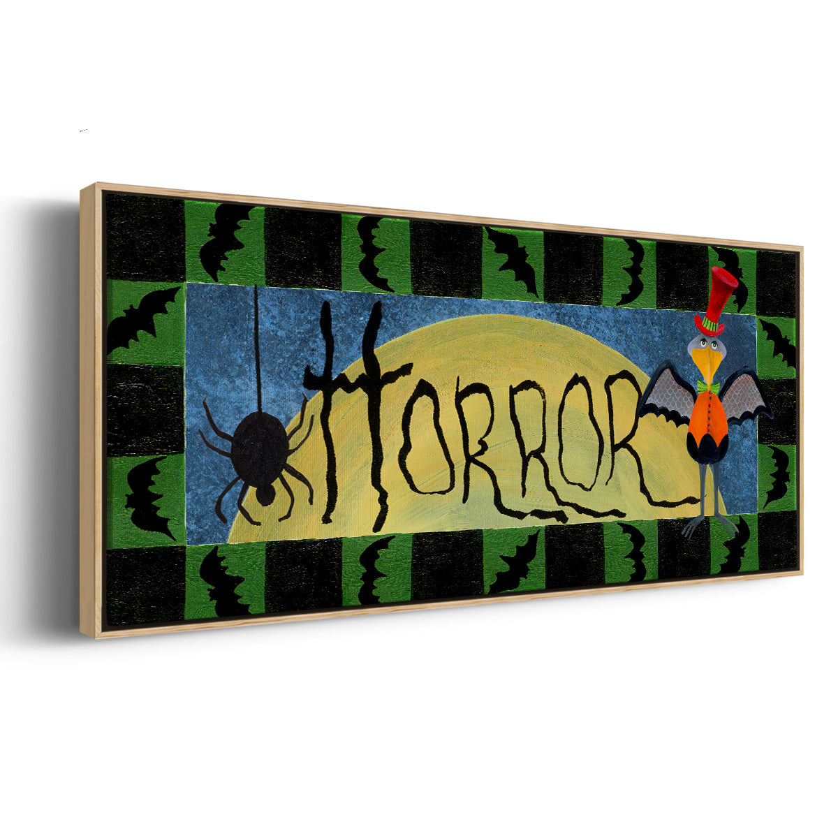 Halloween Trick or Treaters Collection D - Floater Framed Canvas Print