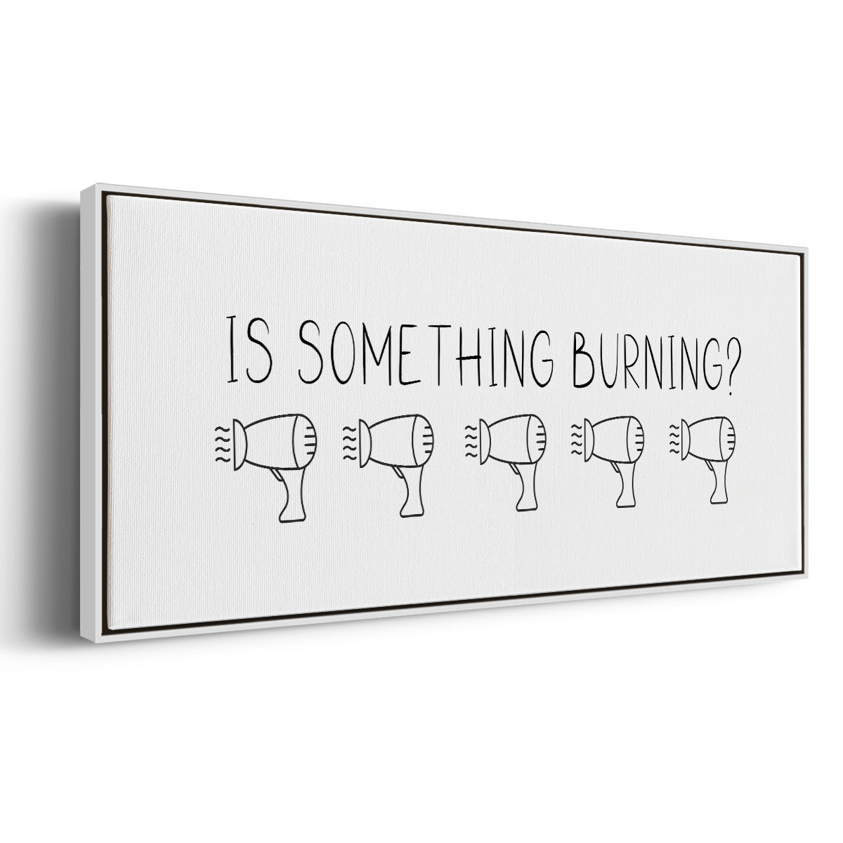 Is Something Burning? - Floater Framed Canvas Print