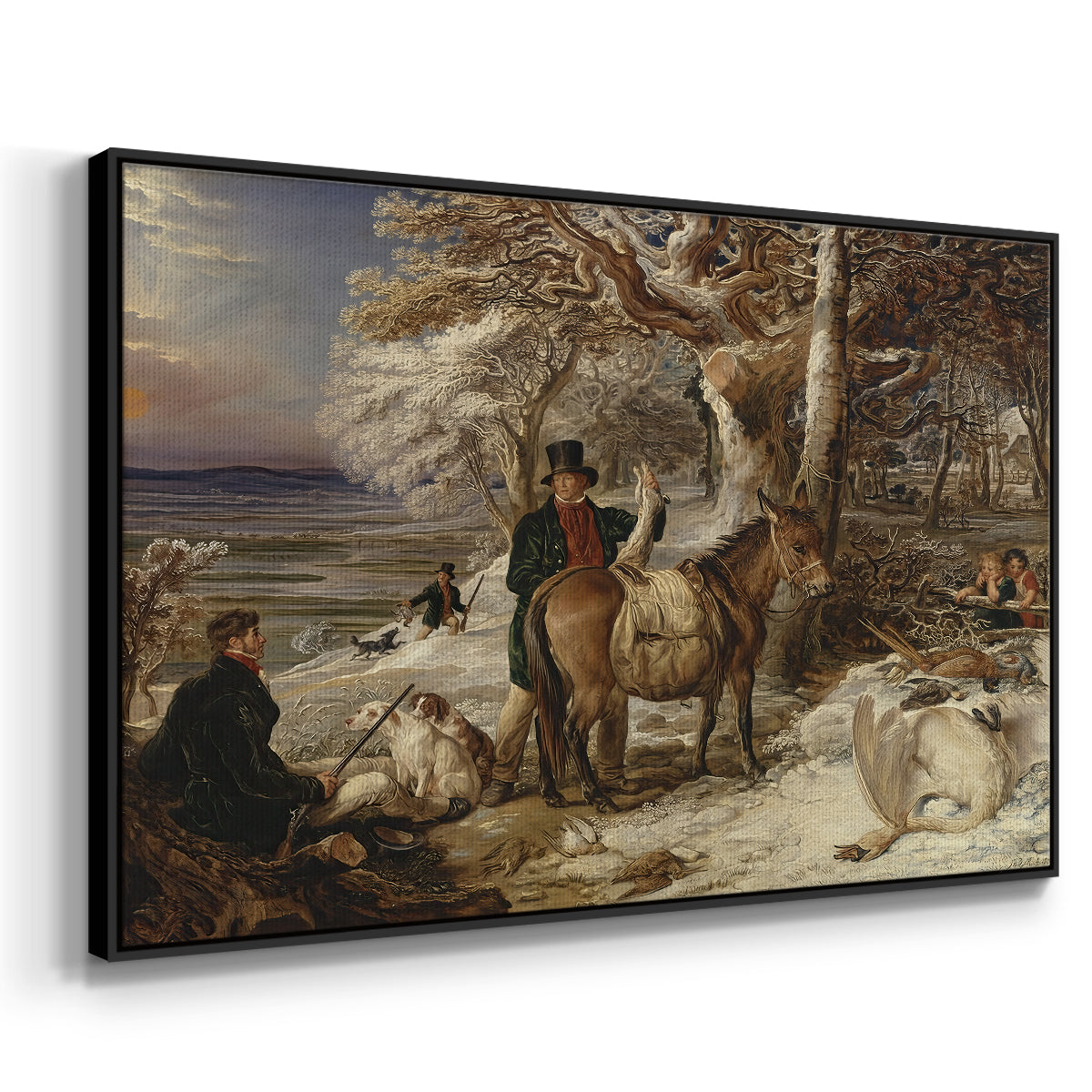 The Day's Sport, 1826 - Floater Framed Canvas Print