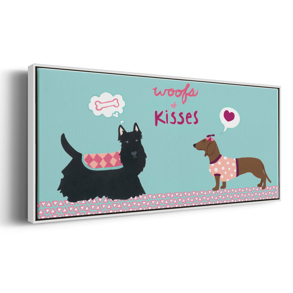 Valendogs Collection C - Floater Framed Canvas Print