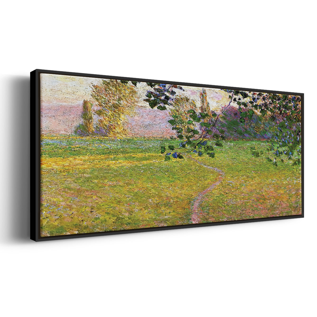 Morning Landscape, Giverny, 1888 - Floater Framed Canvas Print