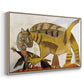 Cat Eating a Bird, 1939 - Floater Framed Canvas Print